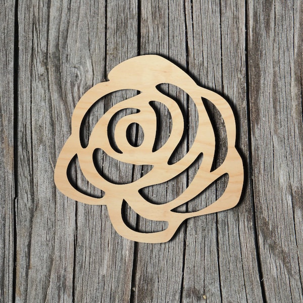 Flower Shape -  Laser Cut Unfinished Wood Cutout Shapes - Always check sizes and measure