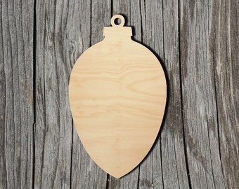 Christmas Ornament -  Laser Cut Unfinished Wood Cutout Shapes - Always check sizes and measure