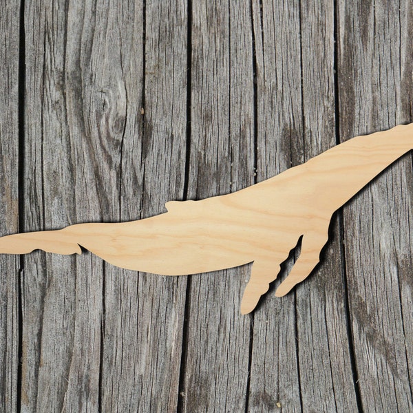 Whale -  Laser Cut Unfinished Wood Cutout Shapes - Always check sizes and measure