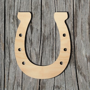 Horseshoe -  Laser Cut Unfinished Wood Cutout Shapes - Always check sizes and measure