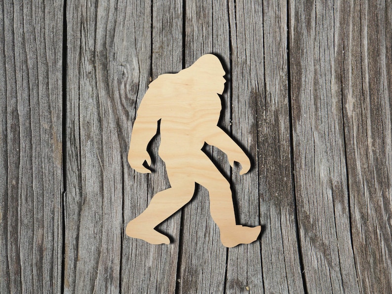 Bigfoot Multiple Sizes Laser Cut Unfinished Wood Cutout Etsy