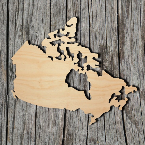 Canada -  Laser Cut Unfinished Wood Cutout Shapes - Always check sizes and measure