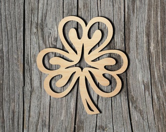 Clover Shape -  Laser Cut Unfinished Wood Cutout Shapes - Always check sizes and measure