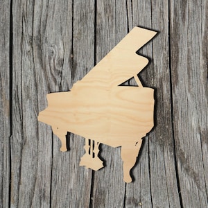 Piano Shape - Multiple Sizes - Laser Cut Unfinished Wood Cutout Shapes