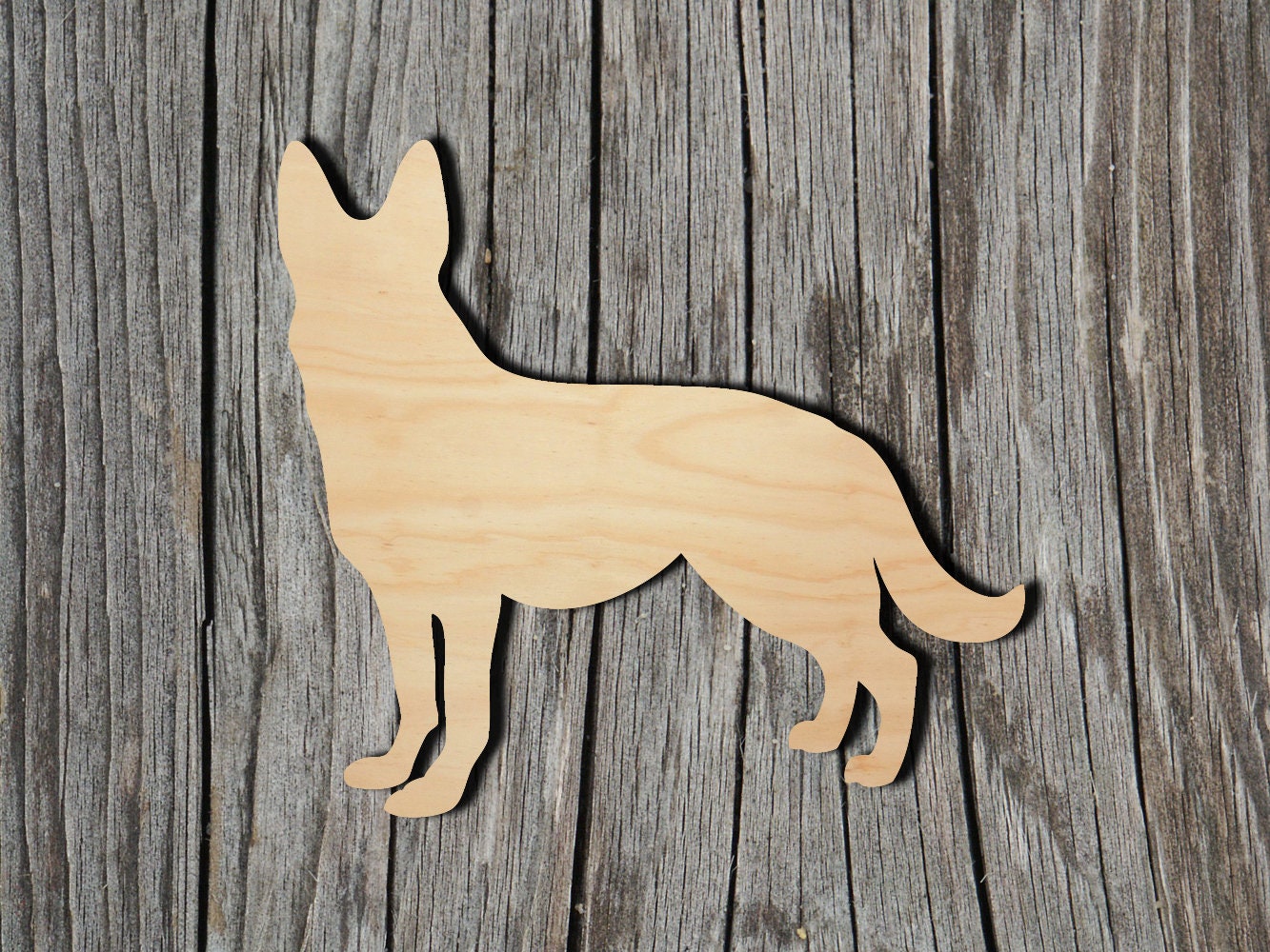 German Shepherd Multiple Sizes Laser Cut Unfinished Wood Etsy