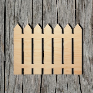 Fence -  Laser Cut Unfinished Wood Cutout Shapes - Always check sizes and measure
