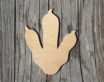 Dinosaur Footprint Shape - Laser Cut Unfinished Wood Cutout Shapes - Always check sizes and measure