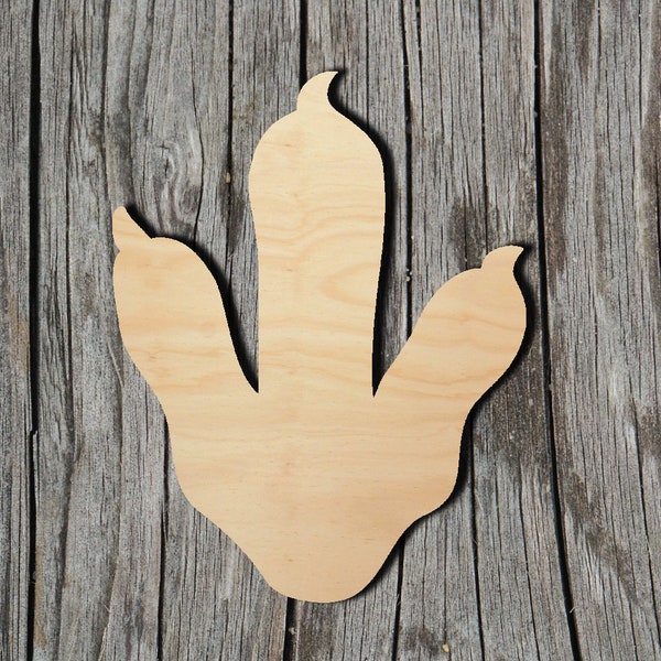 Dinosaur Footprint Shape - Laser Cut Unfinished Wood Cutout Shapes - Always check sizes and measure