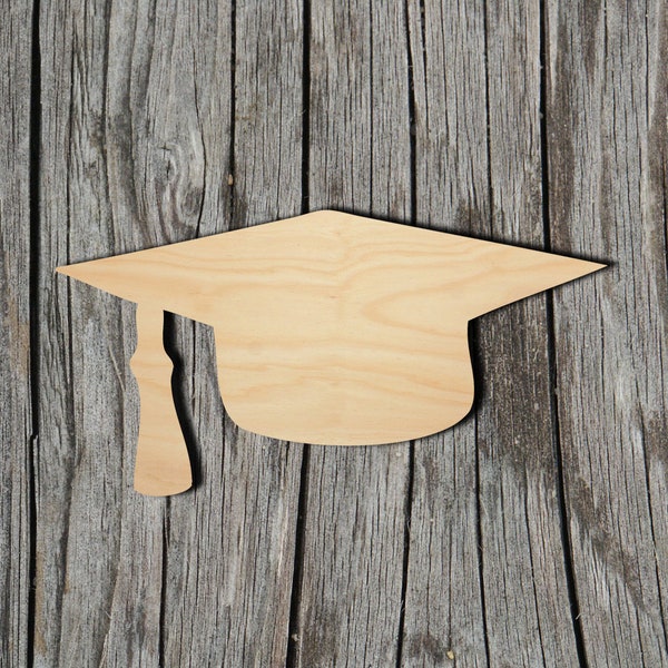 Graduation Hat -  Laser Cut Unfinished Wood Cutout Shapes - Always check sizes and measure