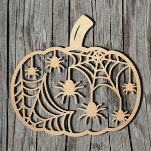Halloween Pumpkin - Laser Cut Unfinished Wood Cutout Shapes - Always check sizes and measure