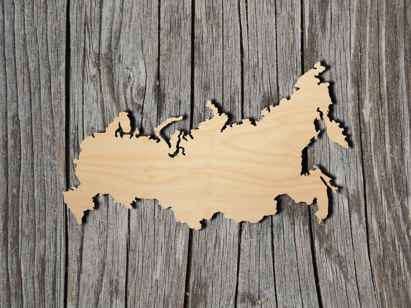 Russia - Laser Cut Unfinished Wood Cutout Shapes - Always check sizes and measure