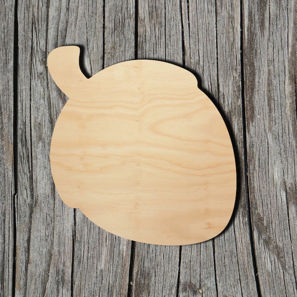 Acorn -  Laser Cut Unfinished Wood Cutout Shapes - Always check sizes and measure