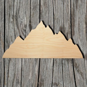 Mountains -  Laser Cut Unfinished Wood Cutout Shapes - Always check sizes and measure
