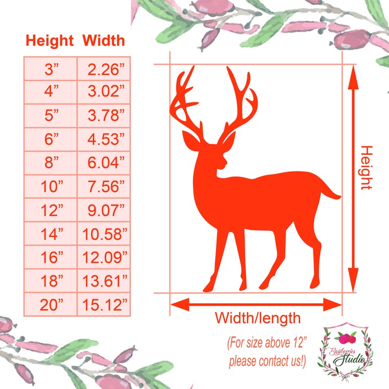 Buck - Deer Wood Cutout - Laser Cut Unfinished 1/8" Baltic Birch Plywood Shape - DIY Craft Supply image 3