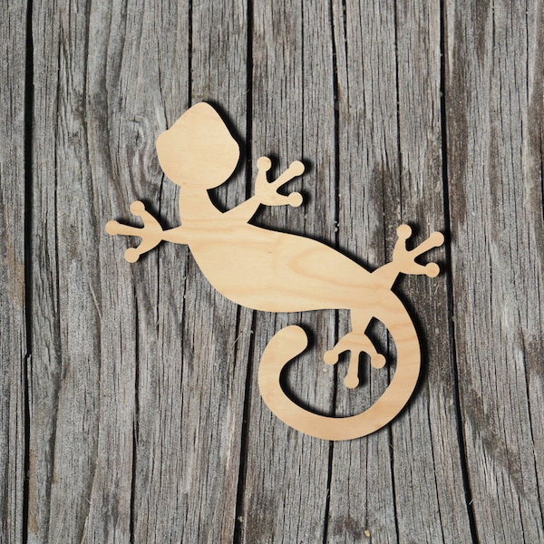 Lizard -  Laser Cut Unfinished Wood Cutout Shapes - Always check sizes and measure