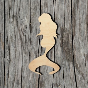 Mermaid Shape -  Laser Cut Unfinished Wood Cutout Shapes - Always check sizes and measure