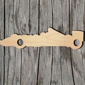 Race Car Shape -  Laser Cut Unfinished Wood Cutout Shapes - Always check sizes and measure