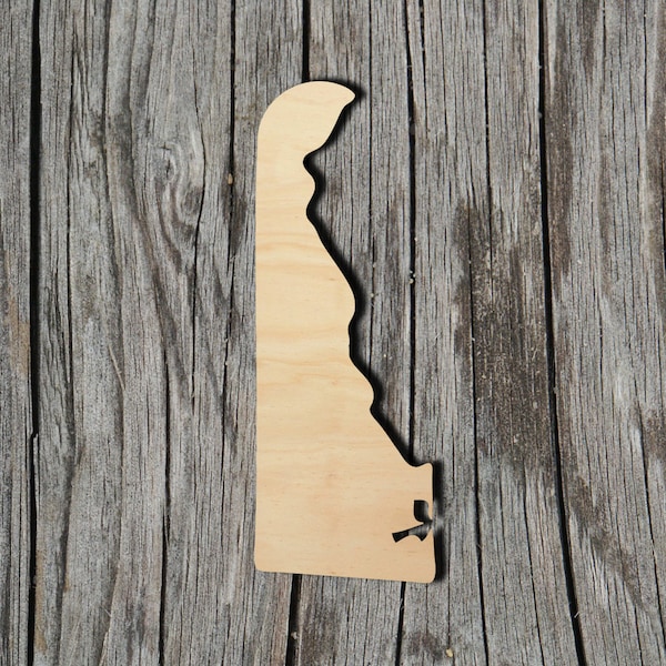 Delaware State -  Laser Cut Unfinished Wood Cutout Shapes - Always check sizes and measure
