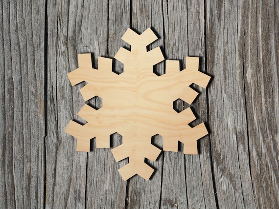 Snowflake - Laser Cut Out Unfinished Wood Craft Shape SNW13 Snowflake - Laser Cut Out Unfinished Wood Craft Shape SNW13