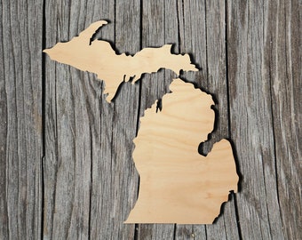 Michigan State -  Laser Cut Unfinished Wood Cutout Shapes - Always check sizes and measure