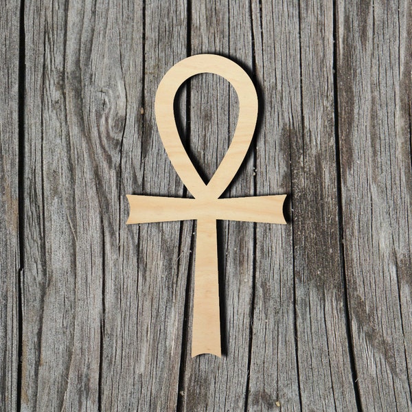 Ankh Symbol - Laser Cut Unfinished Wood Cutout Shapes - Always check sizes and measure