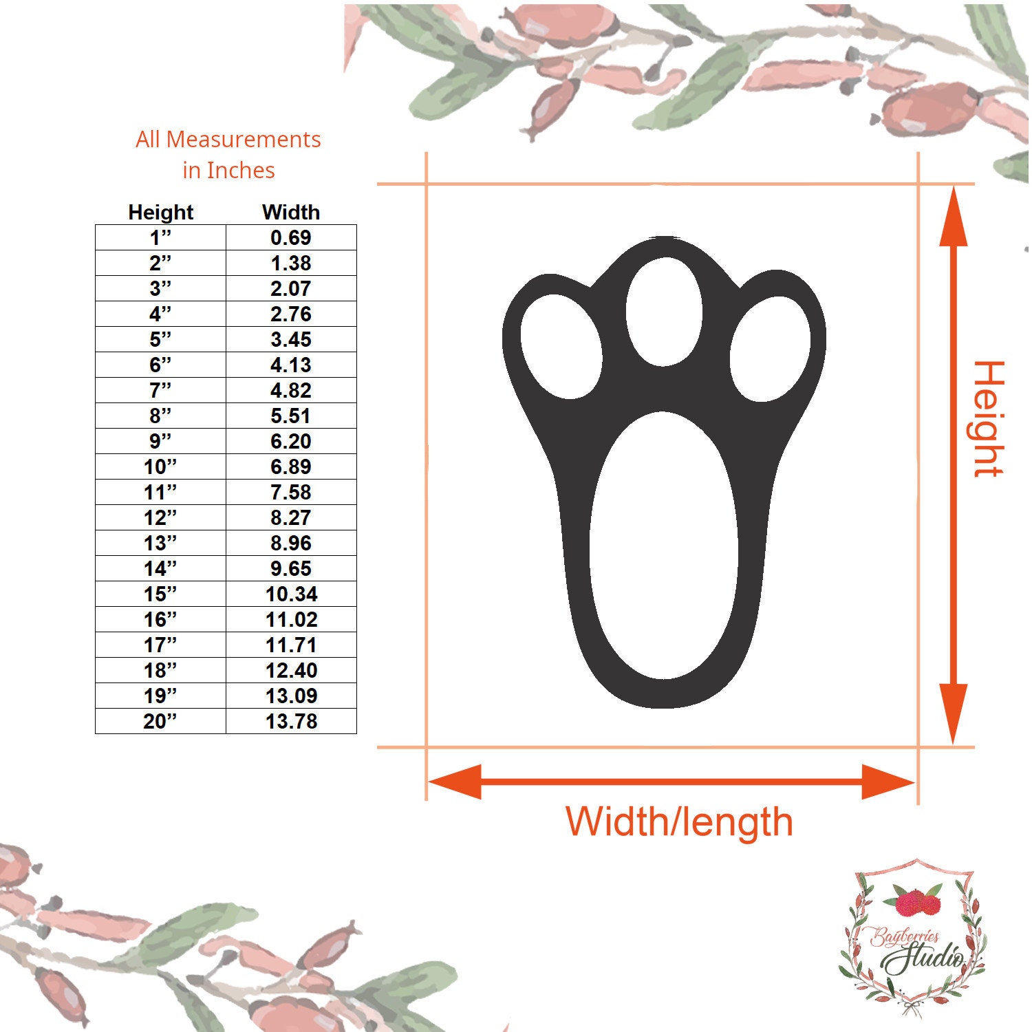 Measuring Picture Frame Rabbit Rabbit Foot Frame - Laser Cut Unfinished Wood Cutout Shapes - Always ...