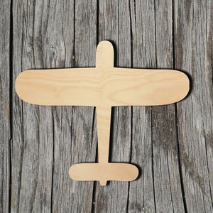 Plane Shape -  Laser Cut Unfinished Wood Cutout Shapes - Always check sizes and measure