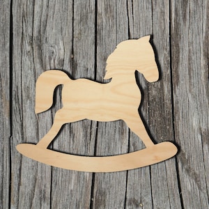 Rocking Horse Shape - Multiple Sizes - Laser Cut Unfinished Wood Cutout Shapes