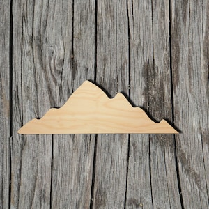 Mountains -  Laser Cut Unfinished Wood Cutout Shapes - Always check sizes and measure