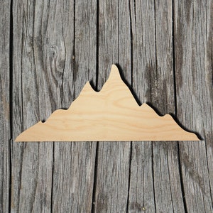 Mountains -  Laser Cut Unfinished Wood Cutout Shapes - Always check sizes and measure