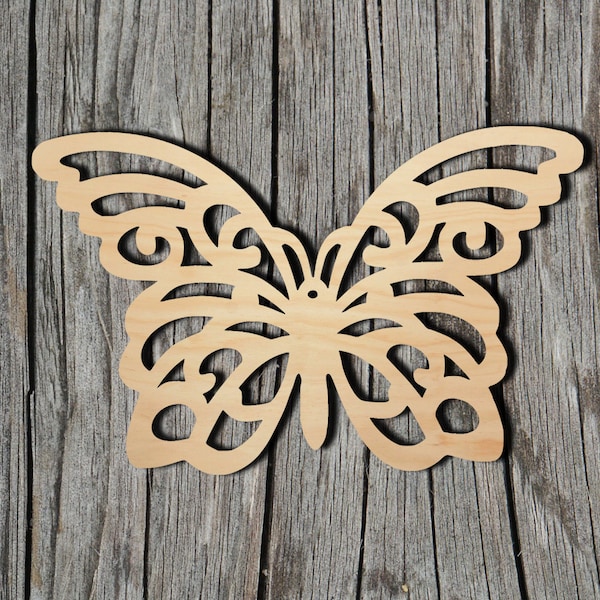 Butterfly -  Laser Cut Unfinished Wood Cutout Shapes - Always check sizes and measure