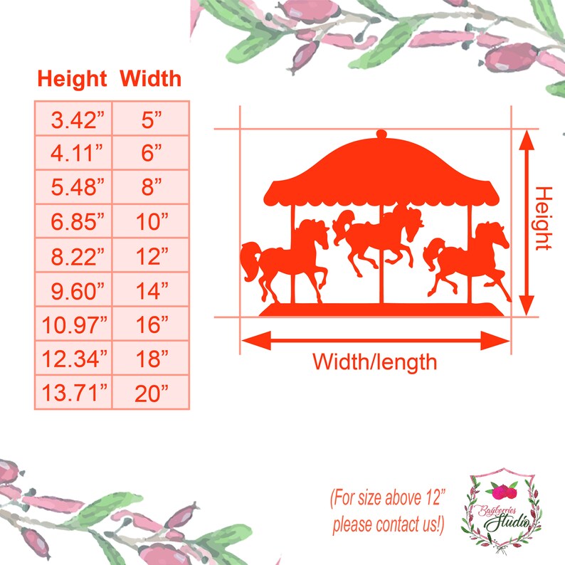 Carousel Shape - Laser Cut Unfinished Wood Cutout Shapes - Always Check ...