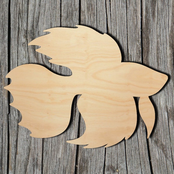 Betta Fish -  Laser Cut Unfinished Wood Cutout Shapes - Always check sizes and measure