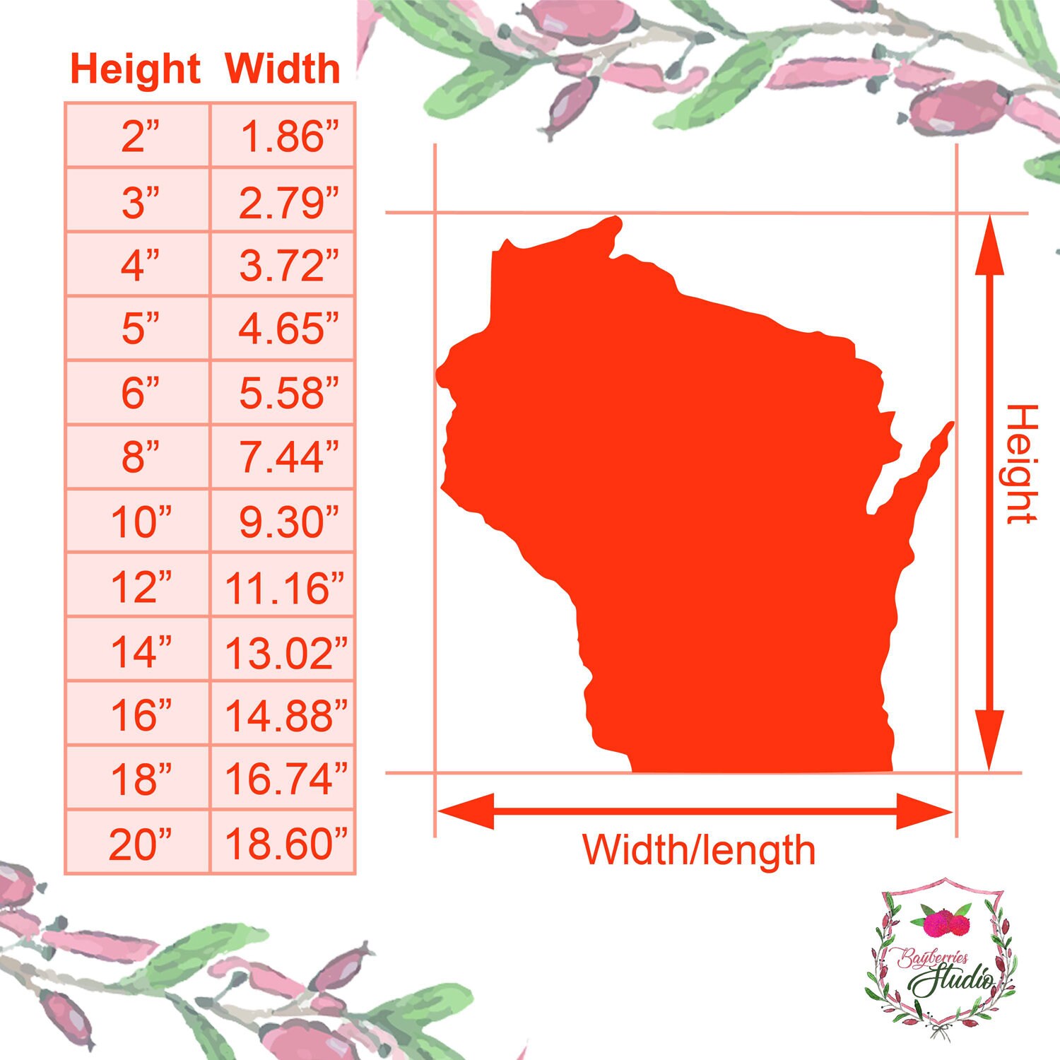 Wi Measure Check Wisconsin State - Laser Cut Unfinished Wood Cutout Shapes - Always ...