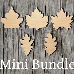 Mini Wood Cutout Bundle 1/2" Size Laser Cut Unfinished Shapes