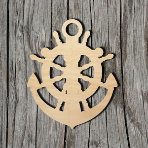 Anchor Shape -  Laser Cut Unfinished Wood Cutout Shapes - Always check sizes and measure