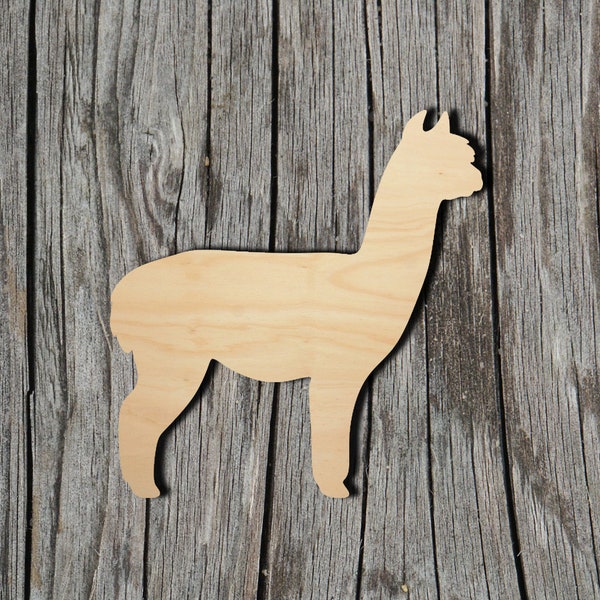 Alpaca Shape - Laser Cut Unfinished Wood Cutout Shapes - Always check sizes and measure