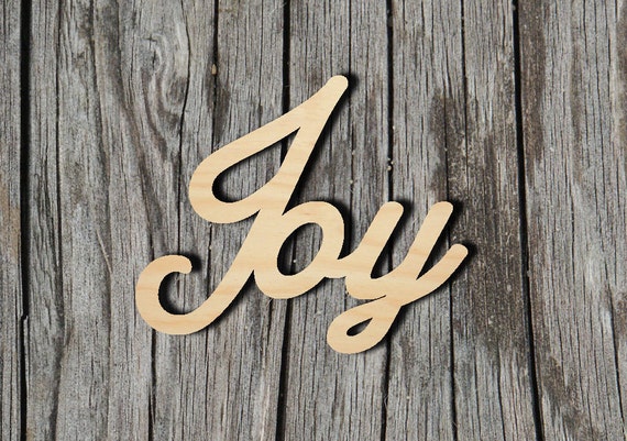 Buy JOY Wooden Cutout, Unfinished Shape, Paint By Line