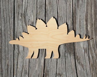 Dinosaur Wood Cutout - Laser Cut Unfinished 1/8" Baltic Birch Plywood Shape - DIY Craft Supply