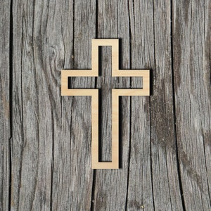 Cross -  Laser Cut Unfinished Wood Cutout Shapes - Always check sizes and measure