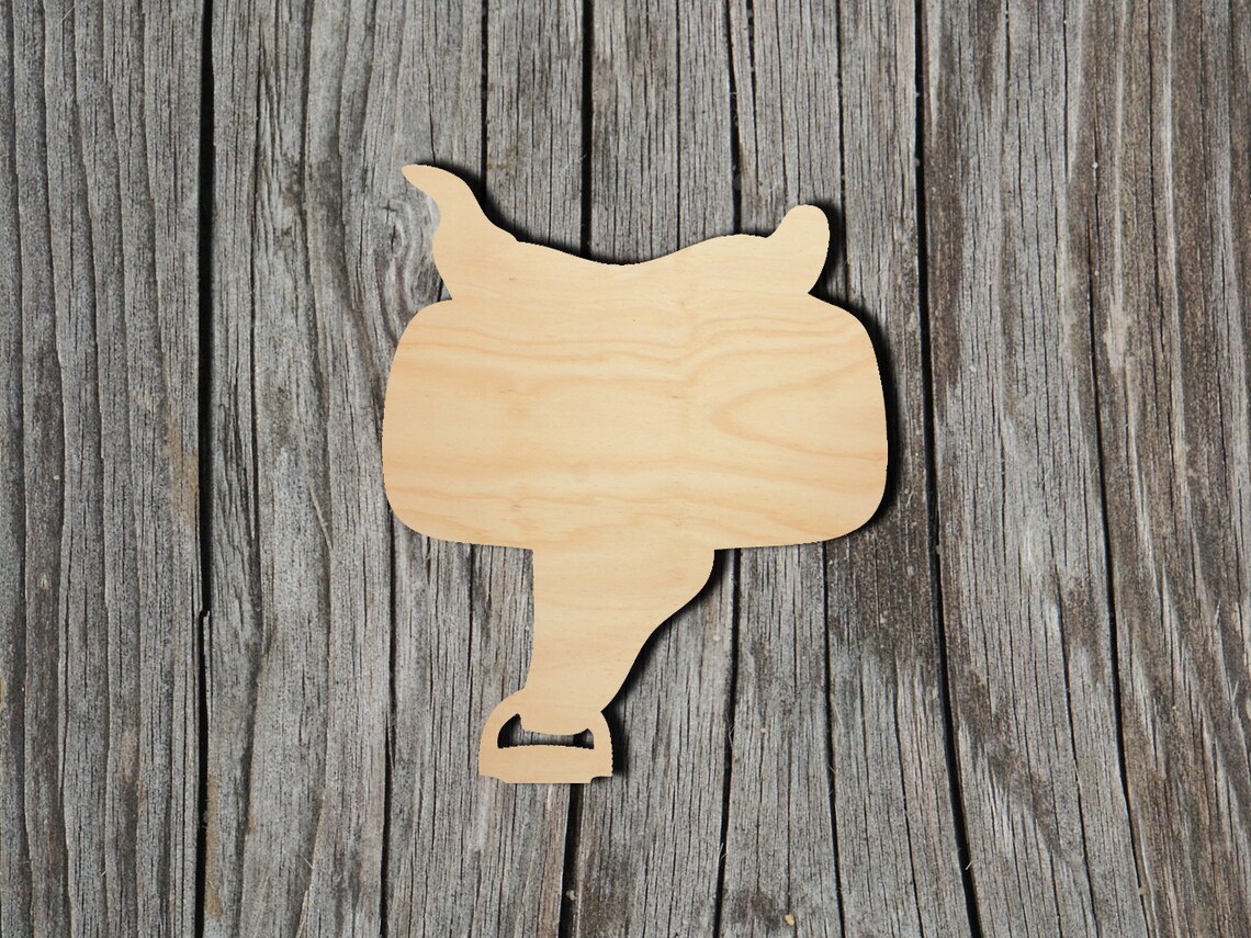 Saddle Laser Cut Unfinished Wood Cutout Shapes Always Etsy
