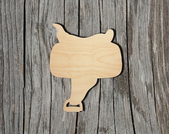 Saddle -  Laser Cut Unfinished Wood Cutout Shapes - Always check sizes and measure