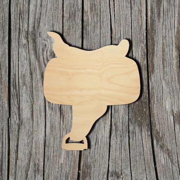 Saddle -  Laser Cut Unfinished Wood Cutout Shapes - Always check sizes and measure