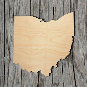 Ohio State -  Laser Cut Unfinished Wood Cutout Shapes - Always check sizes and measure