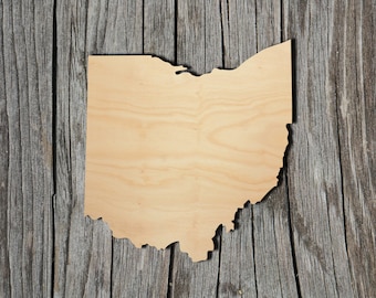 Ohio State -  Laser Cut Unfinished Wood Cutout Shapes - Always check sizes and measure