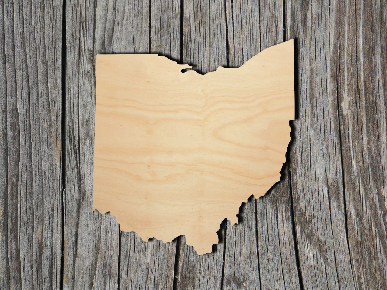 Ohio State - Formas recortadas de madera sin terminar cortadas con láser - Siempre verifique los tamaños y mida