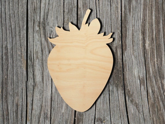 Woodcut Raspberry Strawberry Laser Cut Unfinished Wood Cutout Shapes Always - Etsy