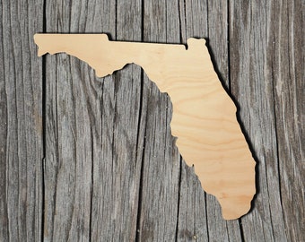 Florida State -  Laser Cut Unfinished Wood Cutout Shapes - Always check sizes and measure