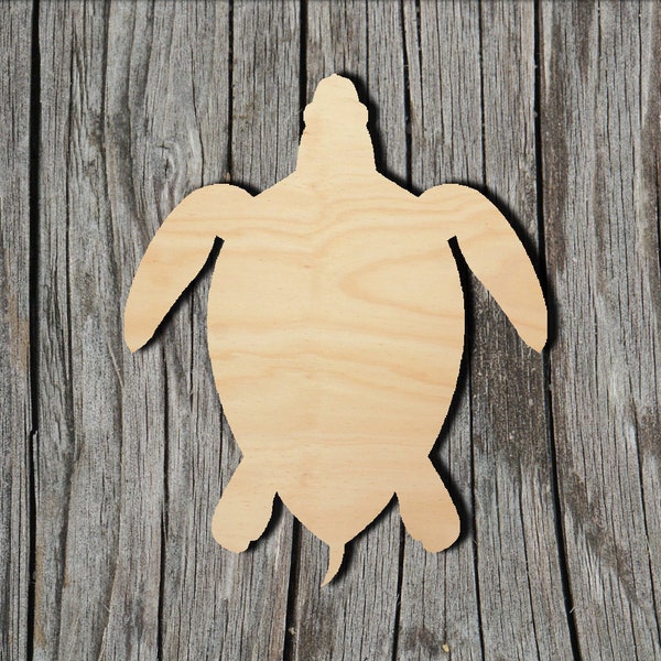 Turtle Shape -  Laser Cut Unfinished Wood Cutout Shapes - Always check sizes and measure