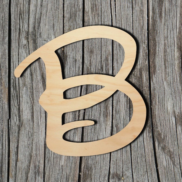 B - Letter - Disney Inspired - Laser Cut Unfinished Wood Cutout Shapes - Always check sizes and measure